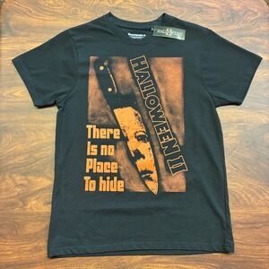 Halloween II Graphic T-Shirt Mens Medium Black New Michael Myers Horror Movie